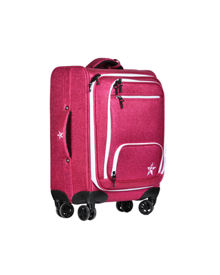 Fuchsia Dream Luggage with White Zipper