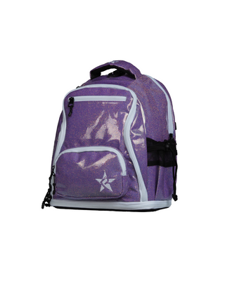 Glossy in Neon Purple Rebel Baby Dream Bag with White Zipper