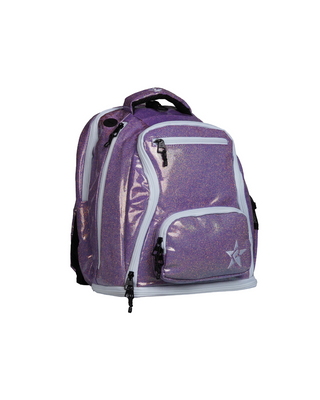 Glossy in Neon Purple Rebel Baby Dream Bag with White Zipper