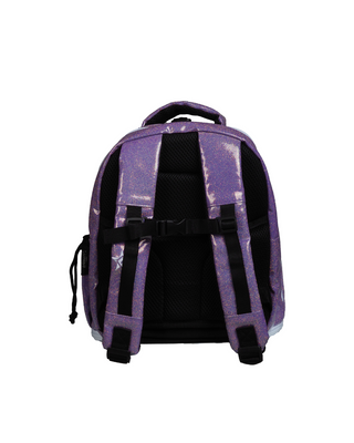 Glossy in Neon Purple Rebel Baby Dream Bag with White Zipper