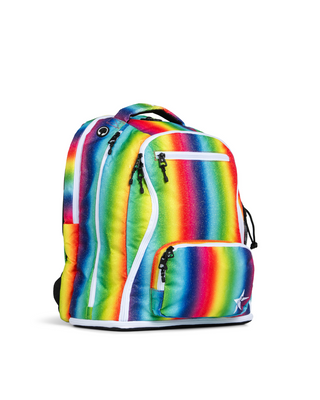 Bright Rainbow Rebel Baby Dream Bag with White Zipper