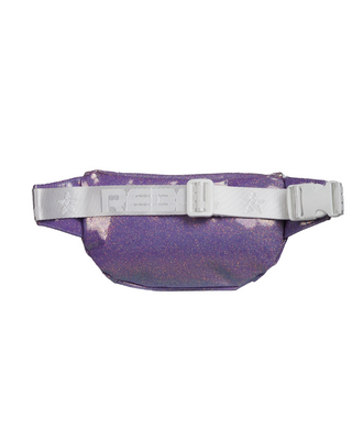 Glossy Neon Purple Adult Rebel Fanny Pack with White Zipper