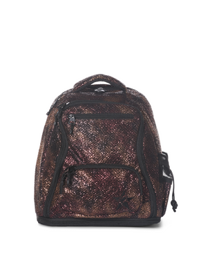 Bronze Viper Snakeskin Rebel Baby Dream Bag with Black Zipper