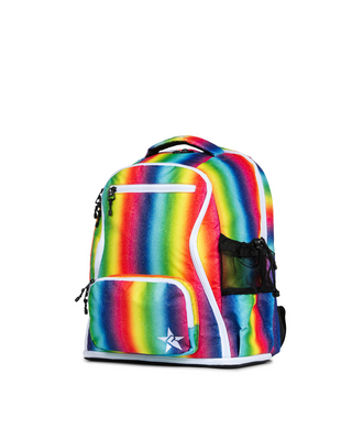 Bright Rainbow Rebel Baby Dream Bag with White Zipper