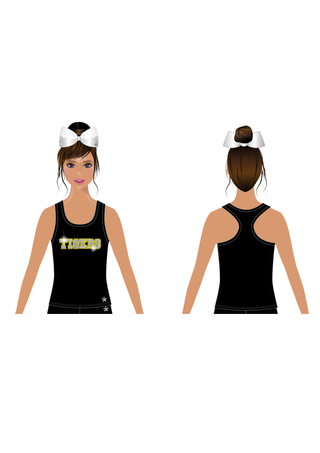Compression Tank in Black- Herscher Youth Cheer