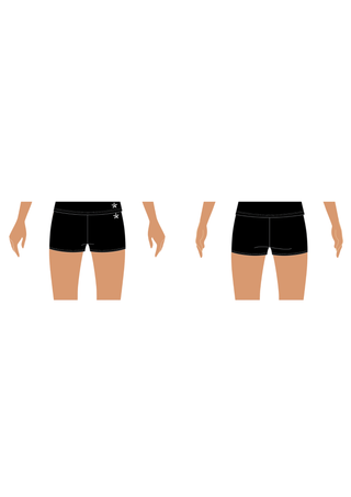 Compression Short in Black- Herscher Youth Cheer