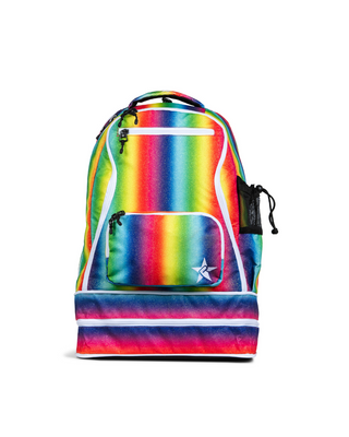Bright Rainbow Rebel Baby Dream Bag with White Zipper