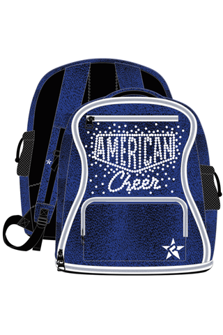 Royal Baby Rebel Dream Bag with White Zipper - American Cheer