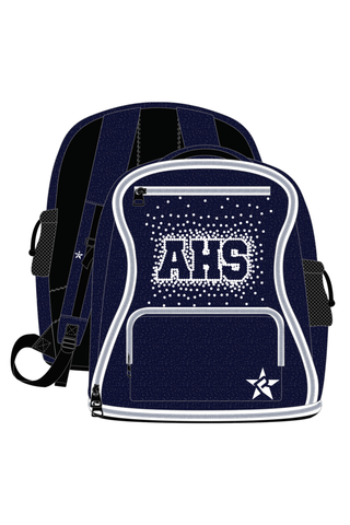 Mystic Navy Sparkle Dream Bag Plus With White Zipper and Crystal Logo - Aquanis High School - CHEER - CA