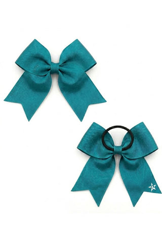 Solid Grosgrain Bow - Teal - Tail