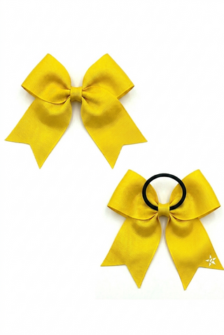 Solid Grosgrain Bow - Yellow - Tail
