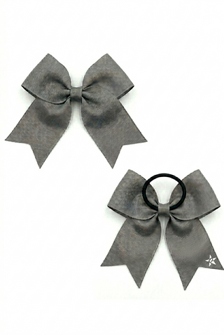 Solid Grosgrain Bow - Maryland Gray - Tail