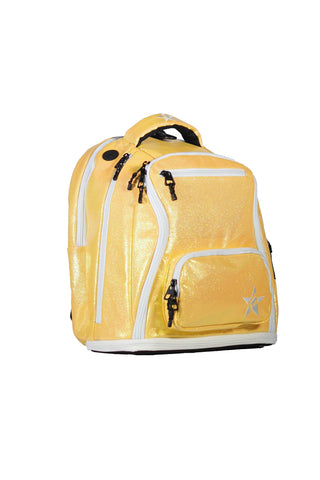 Glossy in Patel Yellow Rebel Baby Dream Bag with White Zipper