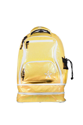Glossy in Patel Yellow Rebel Baby Dream Bag with White Zipper
