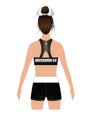 Black and White CC Set- TOP ONLY- CheerCats Las Vegas