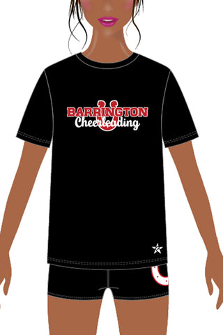 Unisex Tee Shirt in Black - Screen Print - Barrington High School Cheer