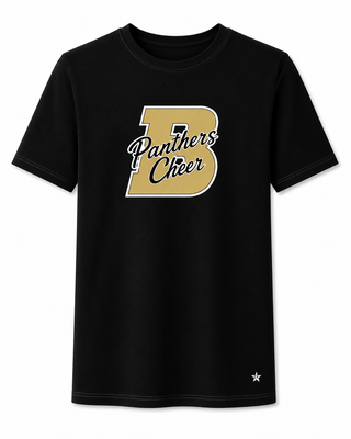T-Shirt- Black w/ Panther Cheer Matte logo- Boonville Middle School Cheer