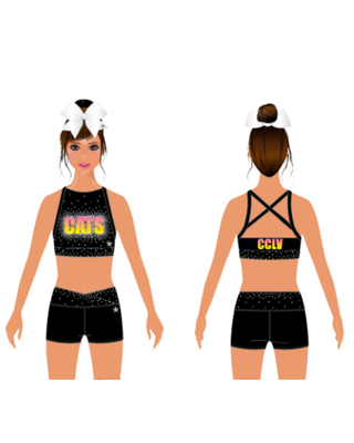 All Star Practicewear Black Program (CATS)- Shorts ONLY- CheerCats Las Vegas