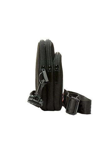 Neoprene in Black Rebel Phone Case Crossbody with Floating Glitter