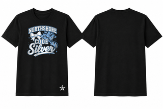 Unisex Tee Shirt in Black - Northshore High School - Code Silver, LA
