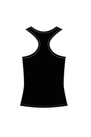 Compression Tank in Black with Crystal Logo - Crown Athletix