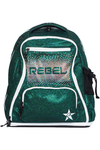 Emerald Green Rebel Dream Bag with White Zipper
