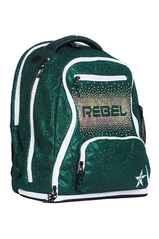 Emerald Green Rebel Dream Bag with White Zipper