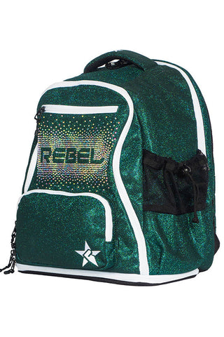 Emerald Green Rebel Dream Bag with White Zipper