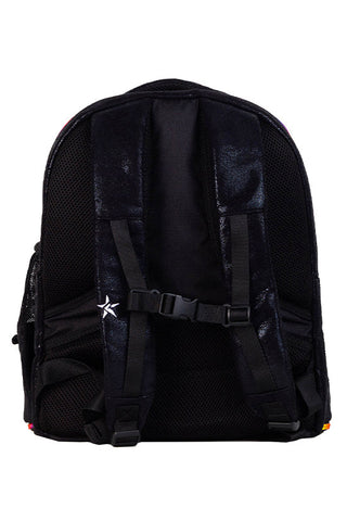 Faux Suede in Black Rebel Dream Bag with Rainbow Zipper