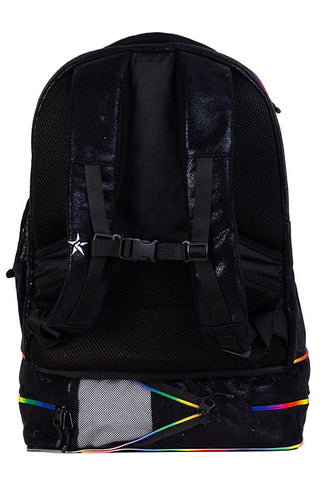 Faux Suede in Black Rebel Dream Bag with Rainbow Zipper