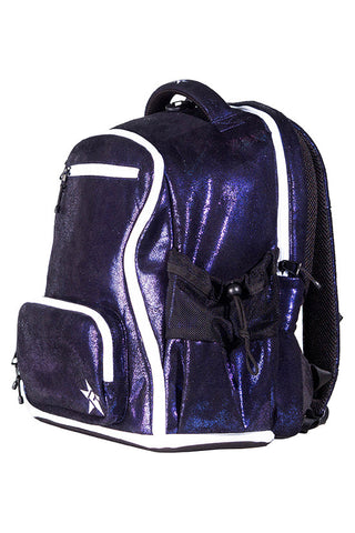Faux Suede in Midnight Magic Rebel Dream Bag with White Zipper