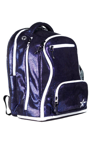 Faux Suede in Midnight Magic Rebel Dream Bag with White Zipper