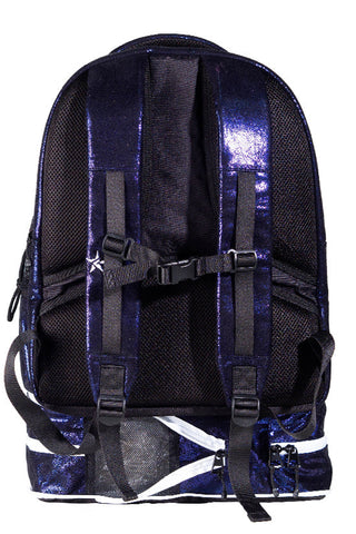 Faux Suede in Midnight Magic Rebel Dream Bag with White Zipper