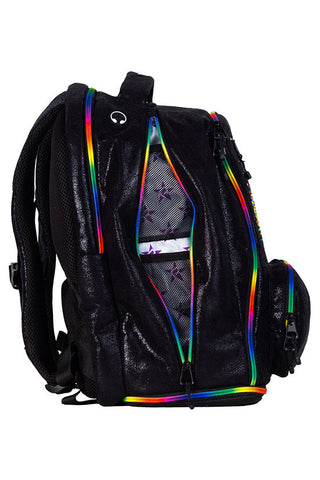 Faux Suede in Black Rebel Dream Bag with Rainbow Rebel Logo Studs