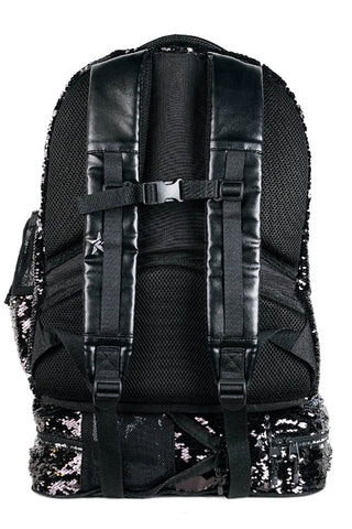 Sequin in Smokey Black Rebel Dream Bag with Black Zipper