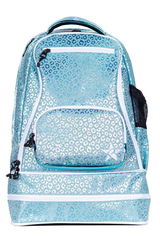 Leopard in Pixie Dust Rebel Dream Bag with White Zipper