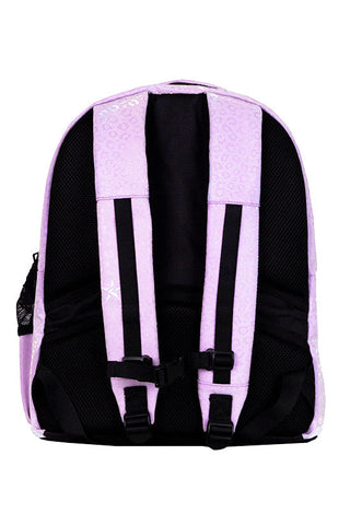 Leopard in Sugar Plum Rebel Dream Bag with White Zipper