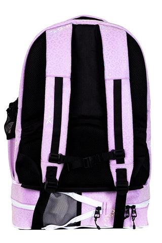 Leopard in Sugar Plum Rebel Dream Bag with White Zipper