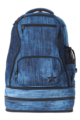 Denim Rebel Dream Bag with Black Zipper