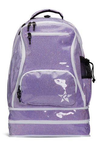 Glossy in Neon Purple Rebel Dream Bag Plus with White Zipper