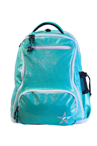 Glossy in Pastel Aqua Rebel Dream Bag Plus with White Zipper
