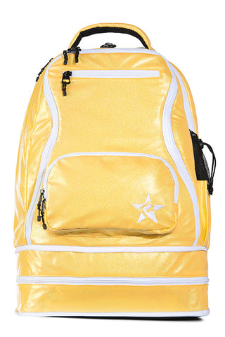 Glossy in Pastel Yellow Rebel Dream Bag Plus with White Zipper
