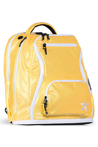 Glossy in Pastel Yellow Rebel Dream Bag Plus with White Zipper