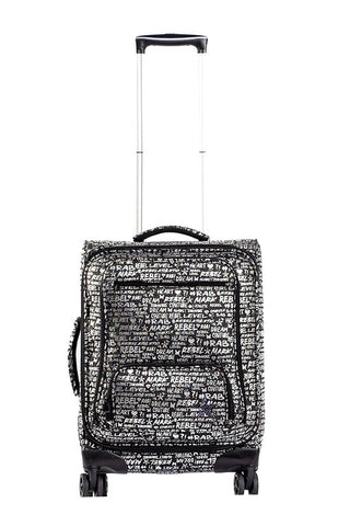 Signature in Black and Silver Rebel Dream Luggage with Black Zipper