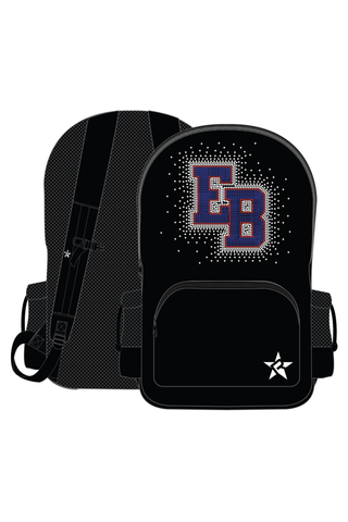 Rebel Raven Backpack in Black with Black Zipper - East Bakersfield High School Cheer