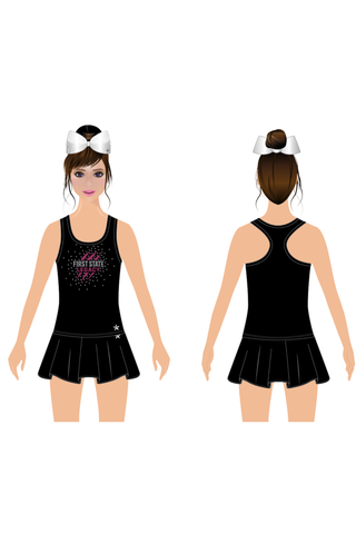 Compression Tank in Black with Crystal Logo - First State Legacy