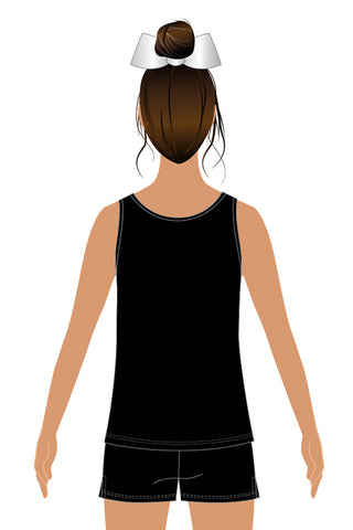 Casual Tank in Black with Jet Crystals - Icon Athletics