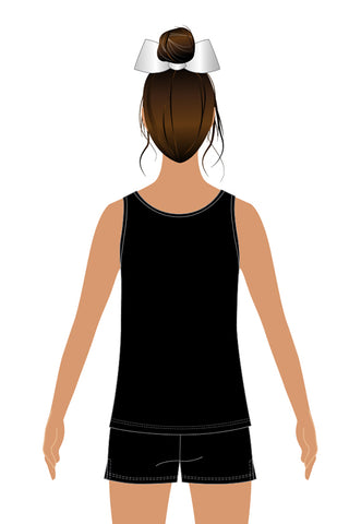 Casual Tank in Black with Black Crystals - Icon Athletics