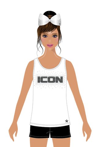 Casual Tank in White - Icon Athletics