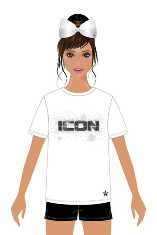 Unisex Tee Shirt in White - Icon Athletics